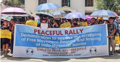 Peaceful Protests in Mizoram Against Govt's India Border Myanmar Border Decision
