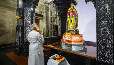 PM Modi Meditates at Vivekananda Rock Memorial in Kanyakumari