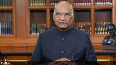 Diwail: President Ram Kovind greets visitors and urges them to protect the environment.