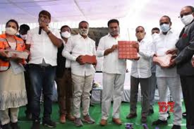 KT Rama Rao started the construction and demolition waste management plant for the first time