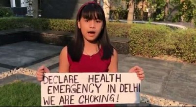 Declare health emergency in Delhi, 9-year-old climate activist appeals to govt