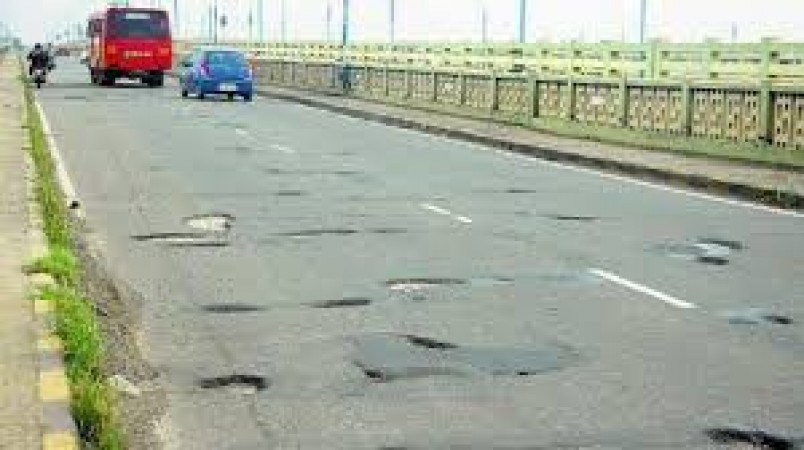 The state government has allowed private agencies to repair the road in Telangana
