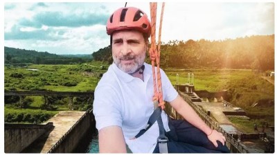 Rahul Gandhi Tries Kerala’s Longest Zipline in Wayanad to Boost Tourism- WATCH...