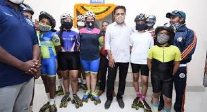 A multipurpose sports complex was started by KT Rama Rao