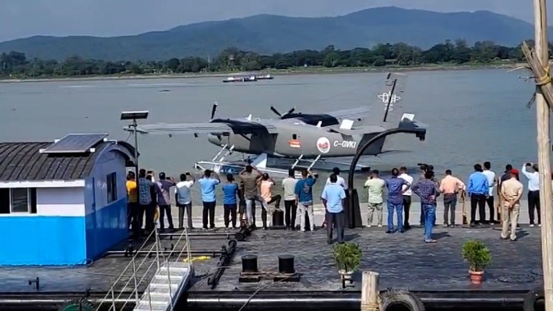 First-ever Seaplane Lands on Brahmaputra River in Assam