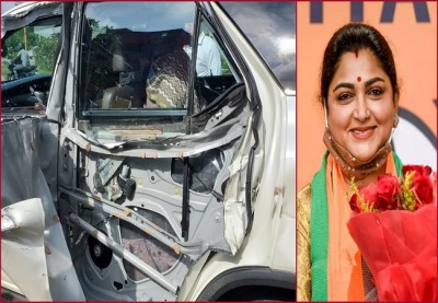 Lord Murugan saved us: Tanker rams into BJP leader Khushbu Sundar's car, no injuries