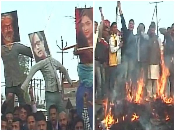 Padmavati Protest: Kshatriya Mahasabha burns dummies of Deepika and Bhansali