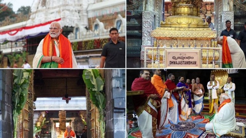 PM Modi Seeks Blessings at Tirupati's Sri Venkateswara Swami Temple