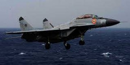 Indian Navy MiG-29K trainer jet crashed