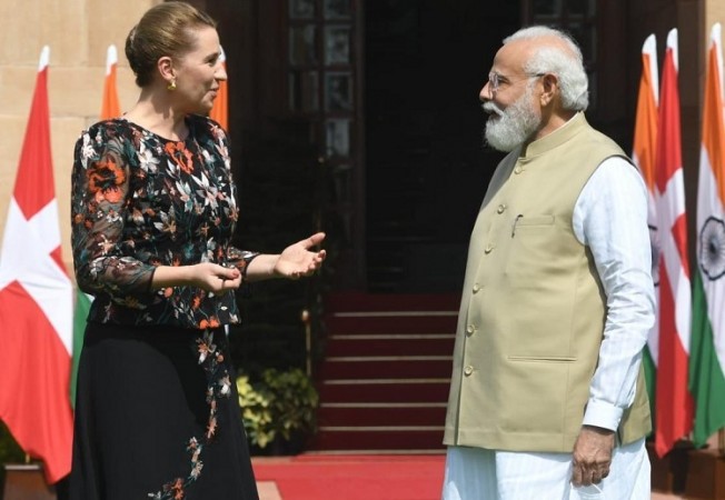 प्रधानमंत्री नरेंद्र मोदी ने हैदराबाद हाउस में मेटे फ्रेडरिकसेन के साथ की द्विपक्षीय वार्ता