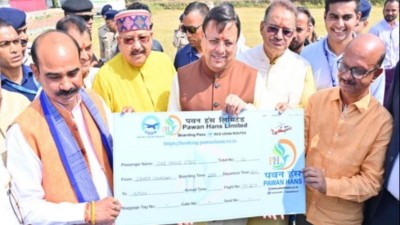 Uttarakhand CM Pushkar Singh Dhami Launches Dehradun-Almora Helicopter Service and Inaugurates Sahastradhara Heliport Terminal