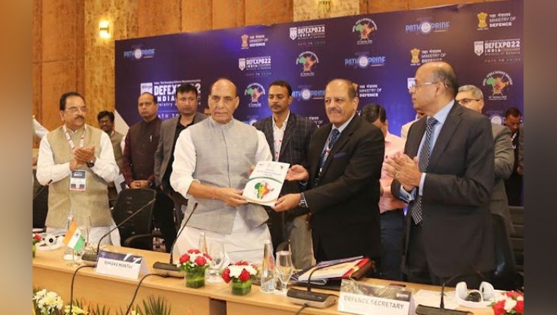 Rajnath Singh launches India-Africa Security Fellowship at DefExpo 2022