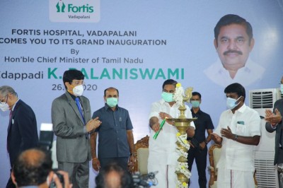 तमिलनाडु के सीएम ने चेन्नई में 250 बिस्तरों वाले फोर्टिस अस्पताल का किया उद्घाटन