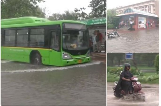 Heavy rain lashes parts of Delhi - relief from the humid heat, only 3.3 mm rainfall recorded