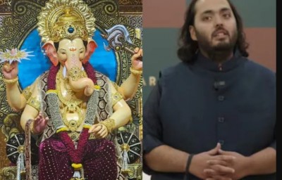 Ganesh Chaturthi: Anant Ambani Gifts 20-Kg Gold Crown to Lalbaugcha Raja