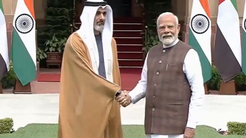 Abu Dhabi Crown Prince Sheikh Khaled Bin Mohamed Bin Zayed Al Nahyan Met PM Modi