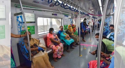 After five months interlude Metro services resumed in Hyderabad