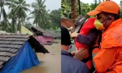 Citizens get rescued in Udupi after massive rainfalls submerge areas