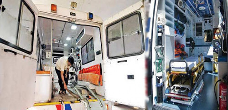 Ambulance with facilities of bypass ventilator and oxygen concentrator by Red Cross