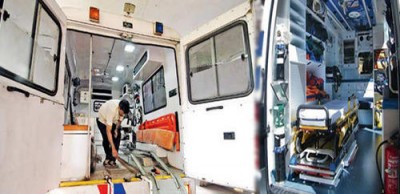 Ambulance with facilities of bypass ventilator and oxygen concentrator by Red Cross