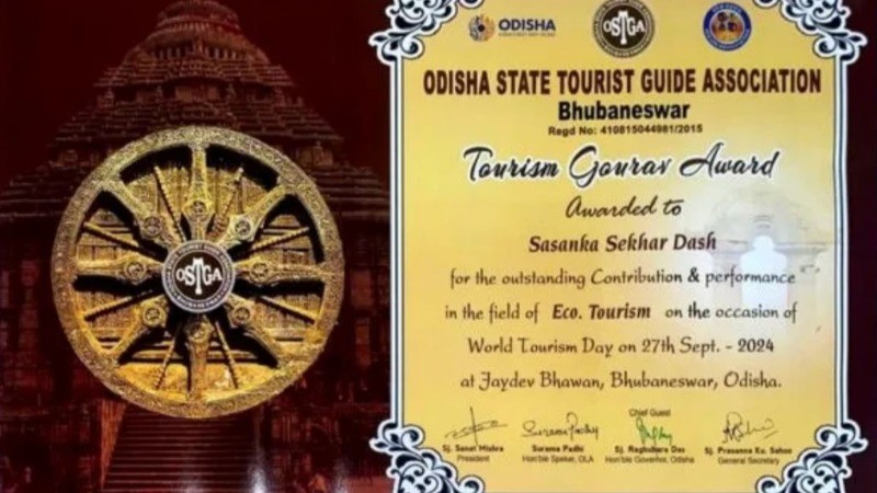 Odisha’s Shashanka Sekhar Dash Honored with Tourism Gaurav Award 2024 for Ecotourism