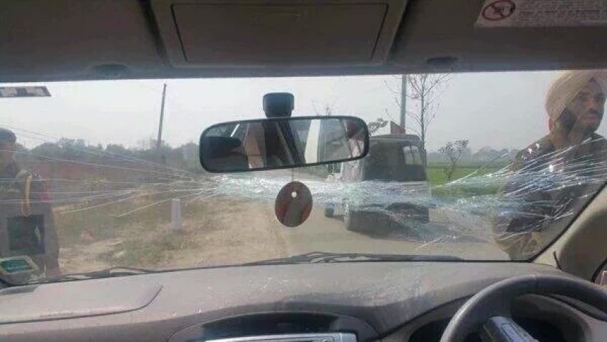लुधियाना में CM अरविन्द केजरीवाल की कार पर हुआ हमला