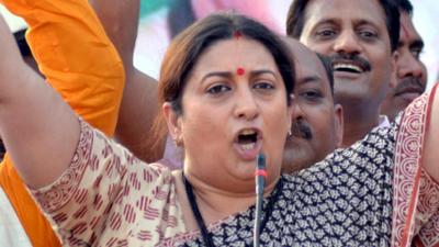 Smriti Irani attacks Rahul Gandhi urges people to get free from shackles of a missing MP
