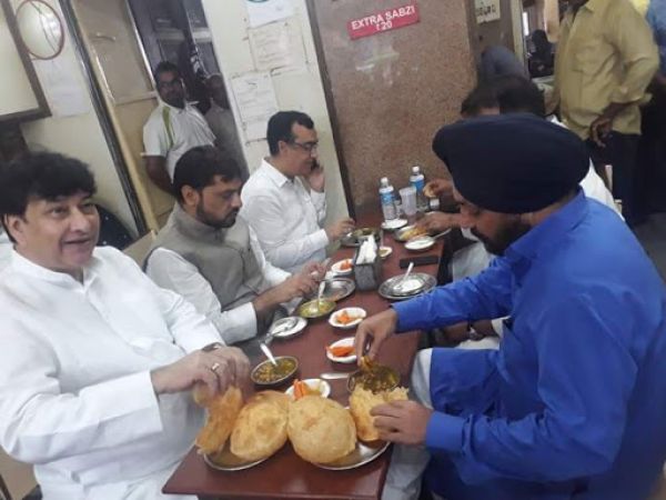 Congress Leader AS Lovely enjoys lovely food before initiating hunger strike
