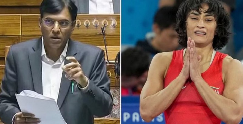 Congress Demands Withdrawal of Minister Mandaviya's Statement on Vinesh Phogat's Disqualification