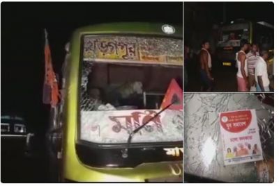 Bus waiting to take BJP workers to Kolkata for Amit Shah's rally attacked, FIR launched