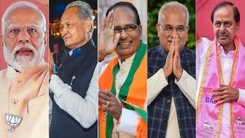 BJP Dominates Madhya Pradesh Polls; Leads in Chhattisgarh, Rajasthan: Updates