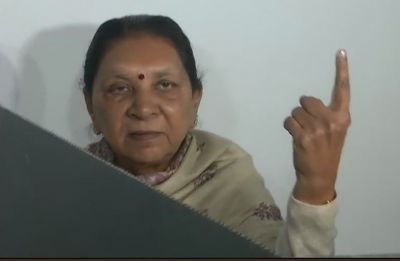 Former Gujarat CM Anandiben Patel casts her vote: Gujarat Polls