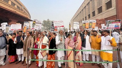 Political Protests Erupt in Parliament Over Amit Shah’s Remarks on Ambedkar