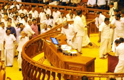 Kerala Budget: Stormy scenes in Assembly as Oppn  raises slogans against Guv