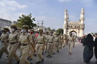 Newly elected BJP corporators tried to surround the Pragati Bhavan on Tuesday