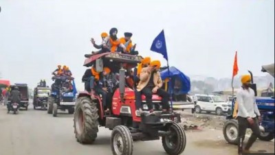 Farmers' tractor rally against farm laws
