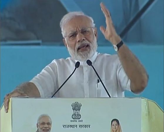 PM Modi lays foundation stone of 13 projects  worth over Rs. 2,100 crore in Rajasthan