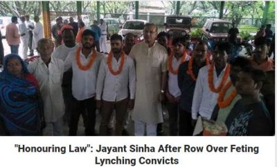 Jayant Sinha clarifies his stand on garlanding lynching convicted