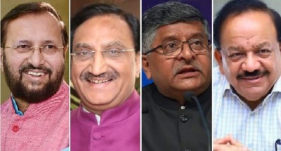Quitting Ministers: Ravi Shankar Prasad,  Harsh Vardhan, Javadekar, Nishank and 8 others leave