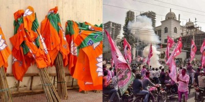 हुजूरबाद में टीआरएस और भाजपा कार्यकर्ताओं के बीच हुई जमकर झड़प