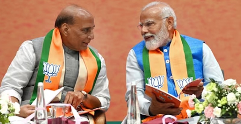 Narendra Modi and Rajnath Singh Enroll BJP's Margdarshak Mandal