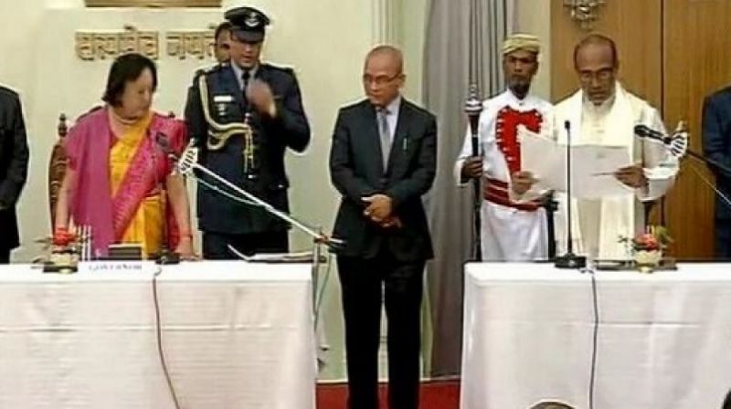Biren Singh swore an oath as Chief Minister of Manipur