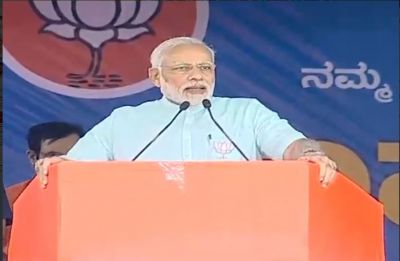 PM Modi in Mysuru's Santhemarahalli 