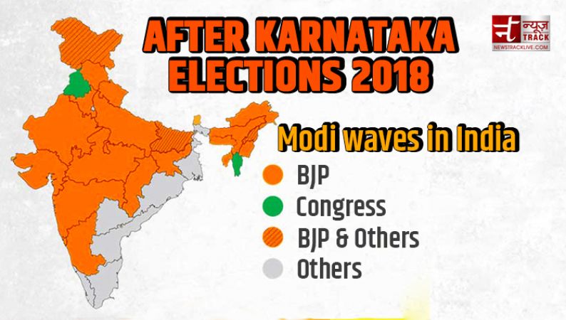K'taka Polls election results : Modi waves in India ! 4 years, 26 states and Cong won only 2