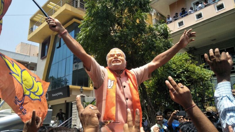 K'taka Polls results Live: BJP takes decisive lead of 106, Cong trails second