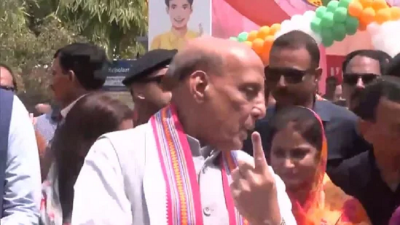 Defence Minister Rajnath Singh Votes in Lucknow, Urges Citizens to Partake in Elections
