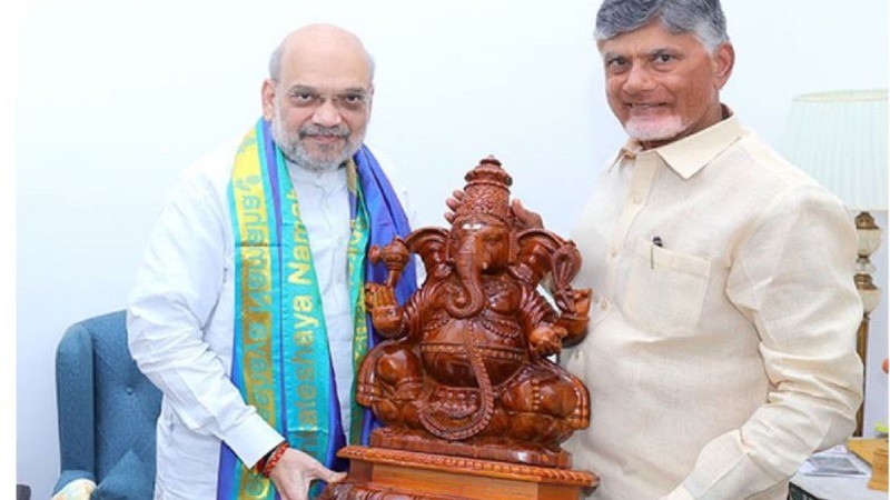 Amit Shah and Naidu Talk About Development Initiatives in Andhra Pradesh