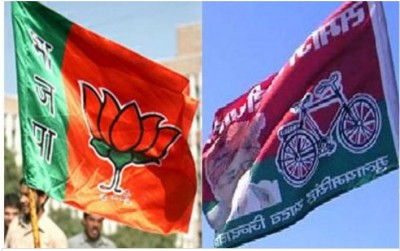 बीजेपी और समाजवादी पार्टी ने एक दूसरे के चुनाव चिन्ह पर की टिप्पणी