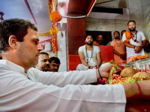 Rahul Gandhi peddles in Garba Chounk of Sourashtra to reach voters' hearts