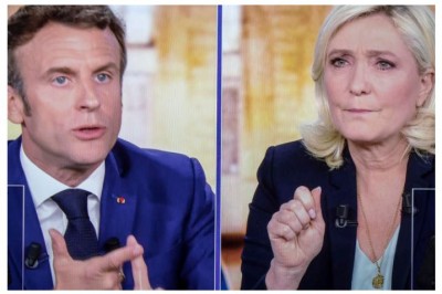फ्रांसीसी चुनाव 2022: मैक्रों-ले पेन ने टेलीविज़न पर किया डिबेट , लोगो को पहुँचाया अपना विज़न